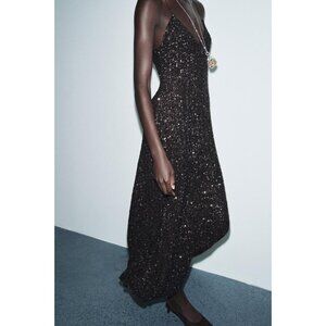 ZARA ZW COLLECTION LIMITED EDITION SEQUIN MAXI DRESS